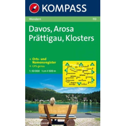 Achat Cartes randonnées Davos-Arosa-Prättigau-Klosters - Kompass 113