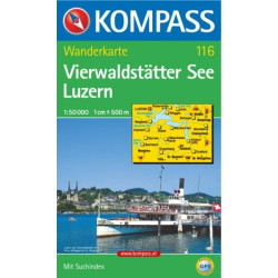 Achat Cartes randonnées Vierwaldstätter See-Luzern - Kompass 116
