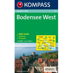 Achat Cartes randonnées Bodensee West - Kompass 1A
