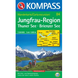 Achat Cartes randonnées Jungfrau-Region Thuner und Brienzer See - Kompass 84