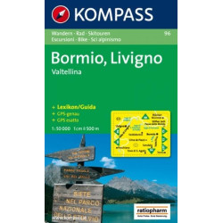Achat Cartes randonnées Bormio-Livigno-Corna di Campo - Kompass 96