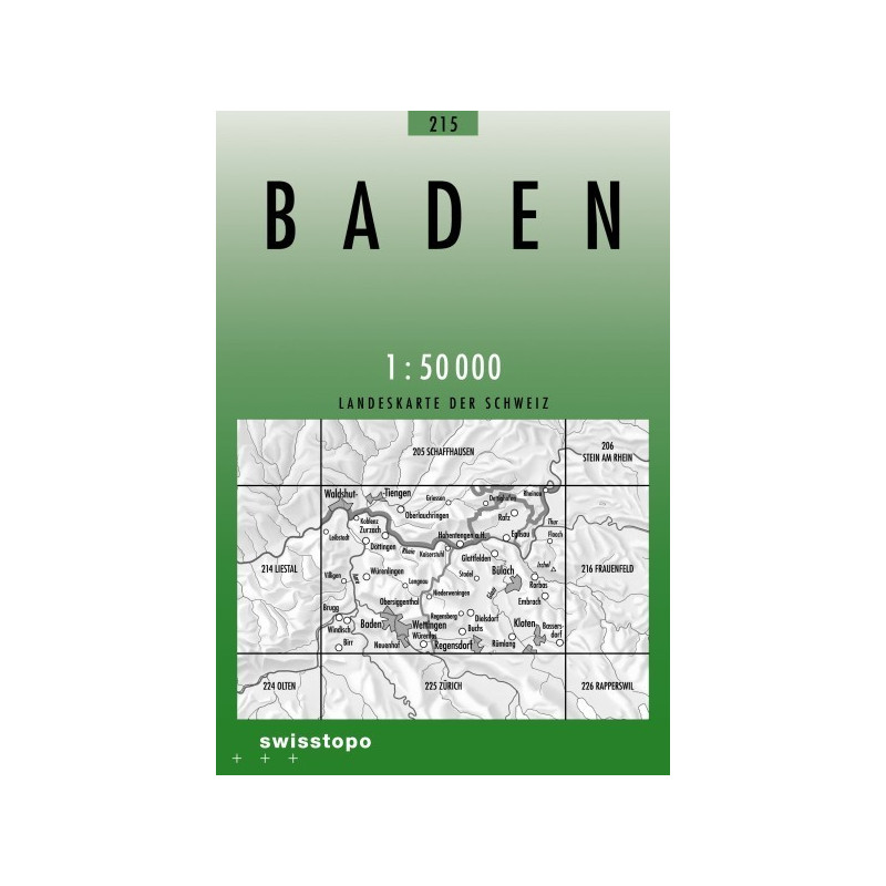 Achat Carte randonnées swisstopo - Baden - 215