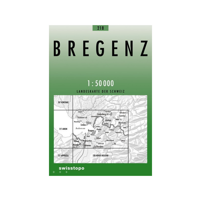 Achat Cartes randonnées swisstopo - Bregenz - 218