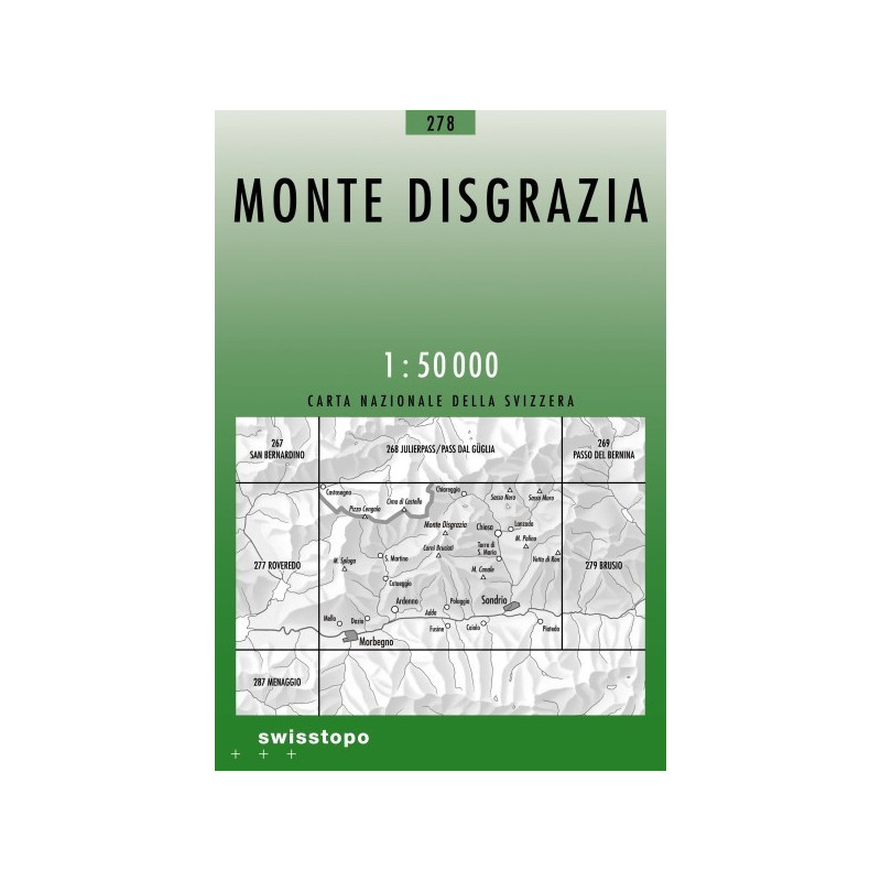Achat Carte randonnées swisstopo - Monte Disgrazia - 278