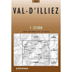Achat Carte randonnées swisstopo - Val d'Illiez -1304