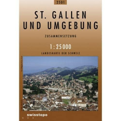 Achat Carte randonnées swisstopo - St. Gallen und Umgebung - 2501
