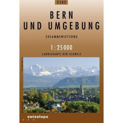 Achat Carte randonnées swisstopo - Bern und Umgebung - 2502
