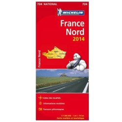 Achat Carte routière Michelin - France Nord nouvelle édition - 724