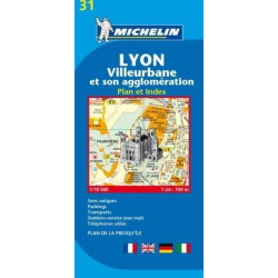 Achat Plan ville Lyon, Villeurbanne et son agglomération - Michelin