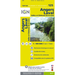 Achat Carte routière TOP 100 IGN - Angers Laval - 125