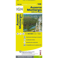 Achat Carte routière TOP 100 IGN - Auxerre Montargis - 128