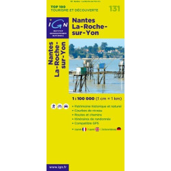 Achat Carte routière TOP 100 IGN - Nantes La-Roche-sur-Yon - 131