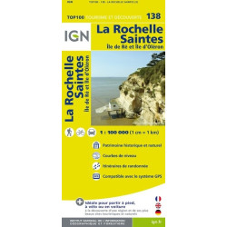 Achat Carte routière TOP 100 IGN - La Rochelle Saintes - 138
