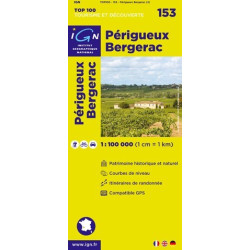 Achat Carte routière TOP 100 IGN - Perigueux Bergerac - 153