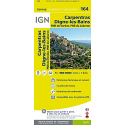 Achat Carte routière TOP 100 IGN - Carpentras Dignes-les-Bains - 164