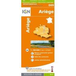 Achat Carte routière IGN - Ariège Pyrénées Orientales - D09 - D66
