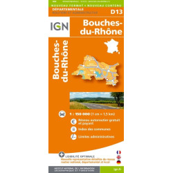 Achat Carte routière IGN - Bouches du Rhône  Vaucluse - D13 -D84 