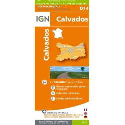 Achat Carte routière IGN - Calvados Orne - D14 - D61