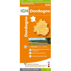 Achat Carte routière IGN - Dordogne - D24
