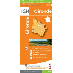 Achat Carte routière IGN - Gironde - D33
