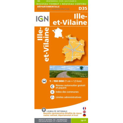 Achat Carte routière IGN - Ille et Vilaine - D35