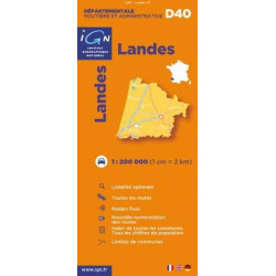 Achat Carte routière IGN - Landes - D40