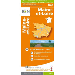 Achat Carte routière IGN - Maine et Loire - D49