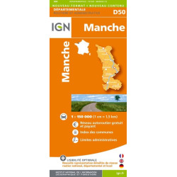 Achat Carte routière IGN - Manche - D50