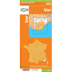 Achat Carte routière IGN - Var - D83