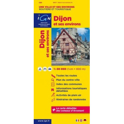 Achat Carte routière IGN - Dijon et ses environs
