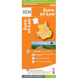 Achat carte routière Eure et Loir - IGN - D28