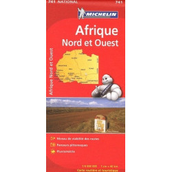 Achat Carte routière Michelin - Afrique Nord et Ouest - 741