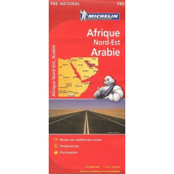 Achat Carte routière Michelin - Afrique Nord-Est Arabie - 745