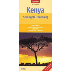 Achat Carte routière - Kenya, Serengeti (Tanzania) - Nelles map