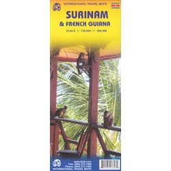 Achat Carte routière - Surinam et Guyane Française - ITM