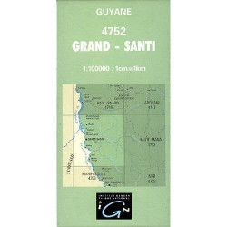 Achat Carte routière IGN - Guyane, Grand Santi