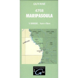 Achat Carte routière IGN - Guyane, Maroupasoula