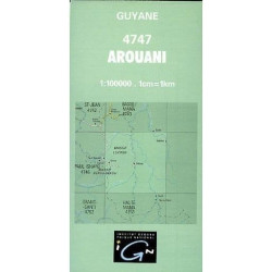 Achat Carte routière IGN - Guyane, Arouani