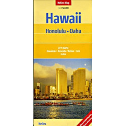 Achat Carte routière - Hawai, Honolulu, Oahu - Nelles