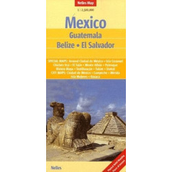 Achat Carte routière - Mexique, Guatemala, Belize, El Salvador - Nelles