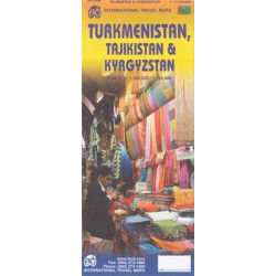 Achat Carte routière - Turkmenistan, Tajikistan, Kyrgyzstan - ITM
