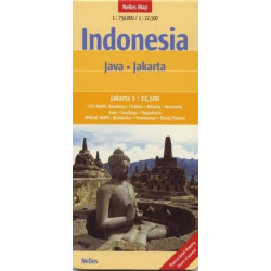 Achat Carte routière - Indonésie, Java, Jakarta - Nelles