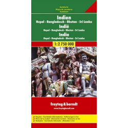 Achat Carte routière - Inde,Népal, Bangla Desh, Sri Lanka - Freytag
