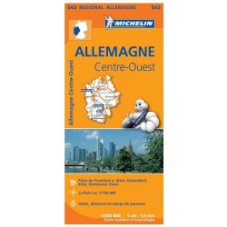 Achat Carte routière Michelin - Allemagne Centre-Ouest - 543