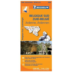 Achat Carte routière Michelin - Belgique Sud, Ardenne - Zuid-België, Ardennen - 534
