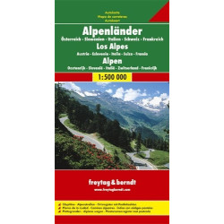 Achat Carte routière - Les Alpes Autriche-Slovénie-Italie-Suisse-France - Freytag