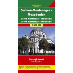 Achat Carte routière - Serbie, Monténégro, Macedoine - Freytag