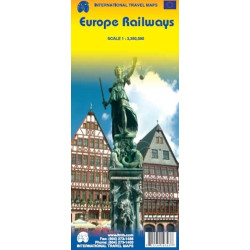 Achat Carte routière - Europe reseau ferré - ITM