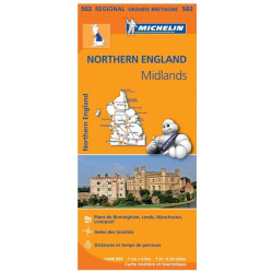 Achat Carte routière Michelin - Northern England, The Midlands - 502