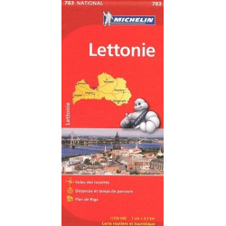 Achat Carte routière Michelin - Lettonie - 783